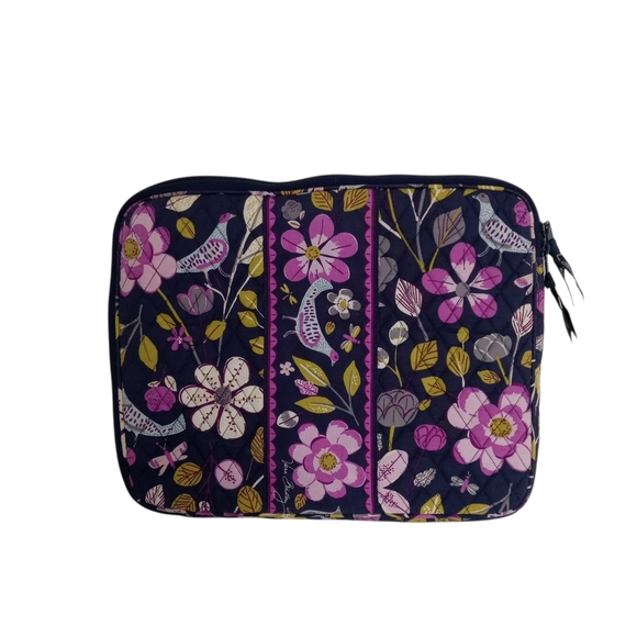 Vera Bradley Purple and Yellow Quilted Laptop Case - Picture 1 of 9